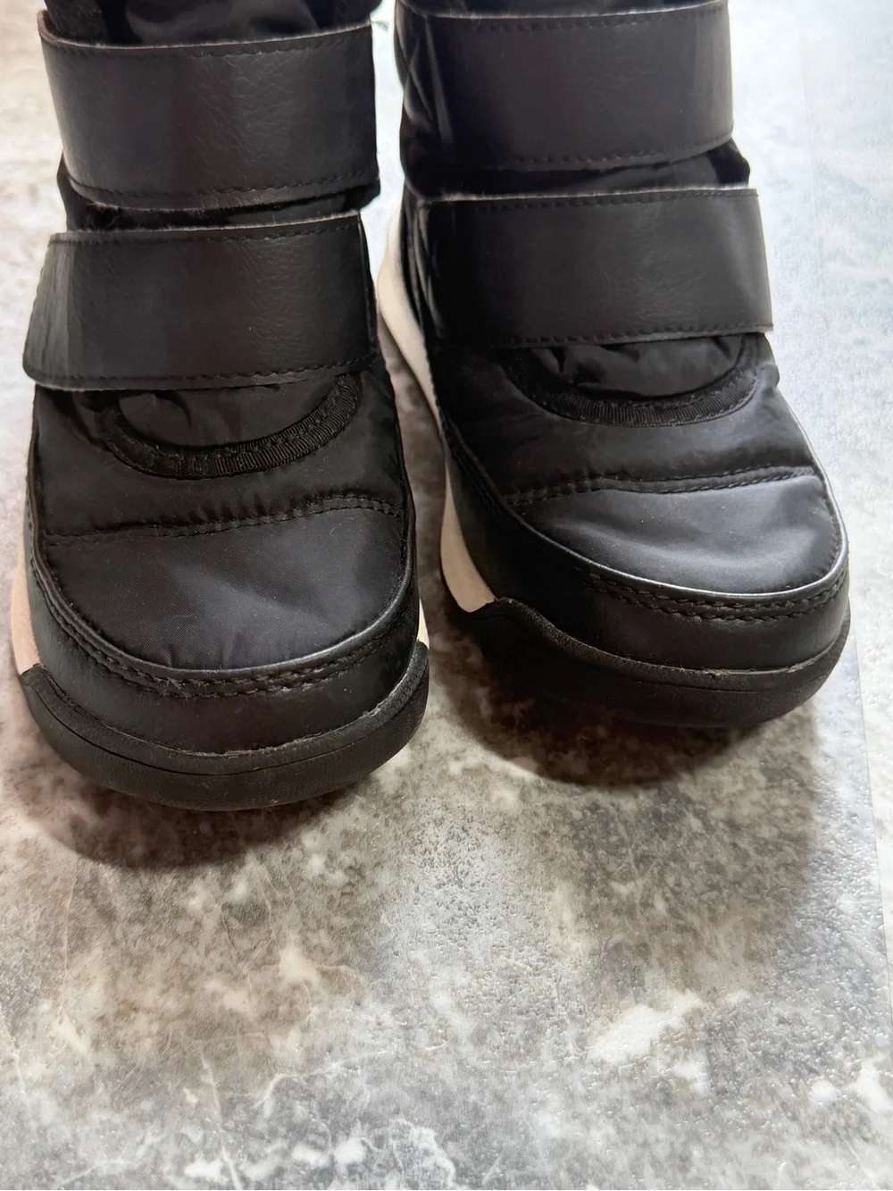 SOREL Kids Waterproof Winter Snow Boots mid Black Size 12 Whitney unisex